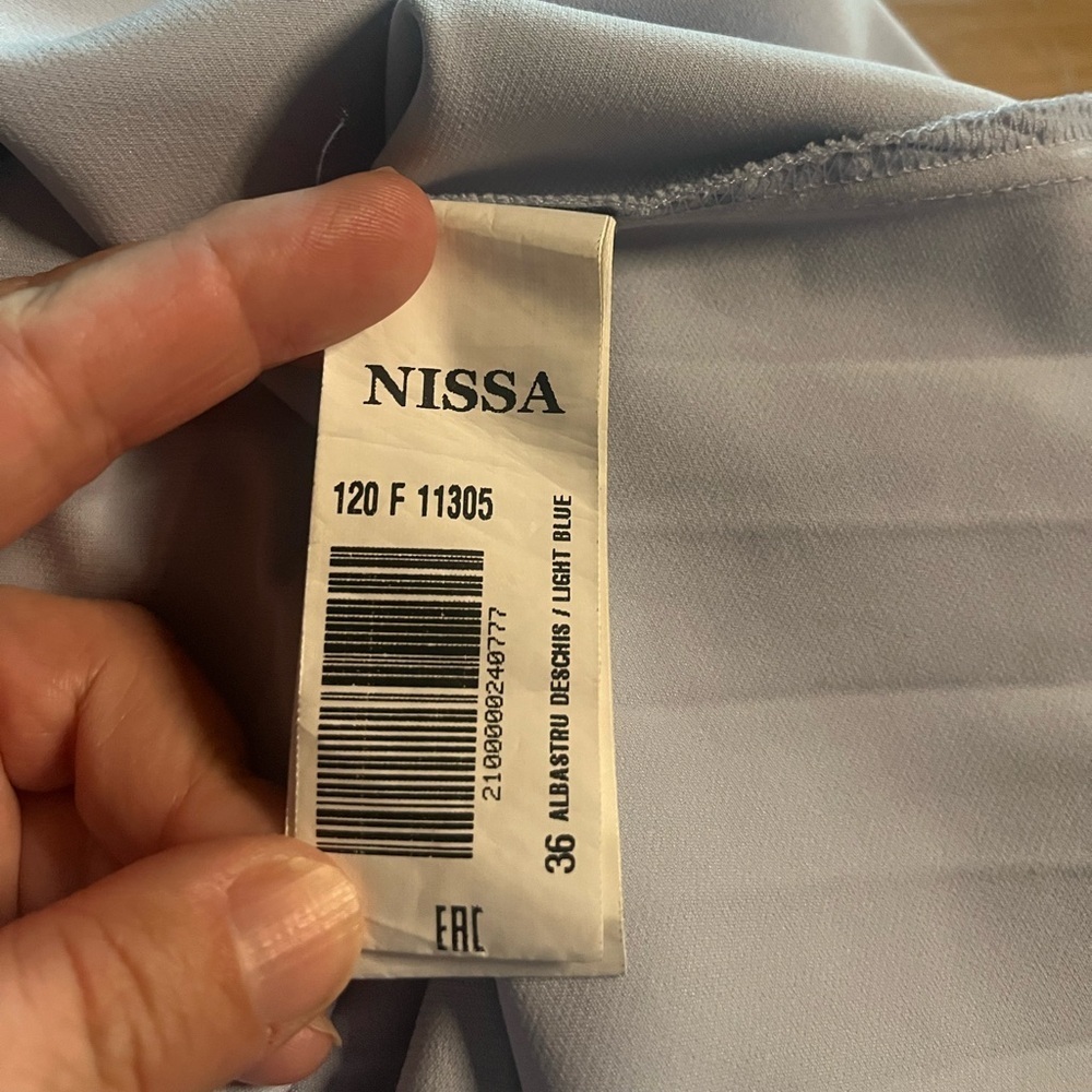 EUC Nissa- Pale Light Grey Blue Skirt. Size 2. - Picture 4 of 6